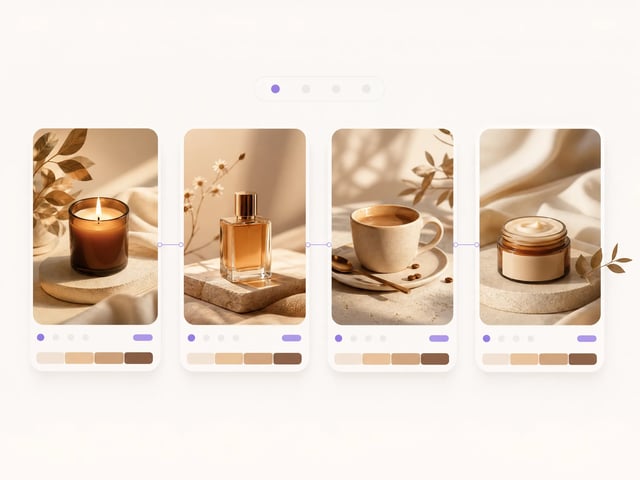 Consistent on-brand AI-generated image set