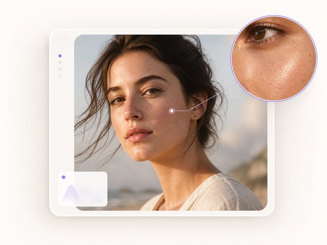 Photorealistic AI-generated portrait with lifelike lighting and texture